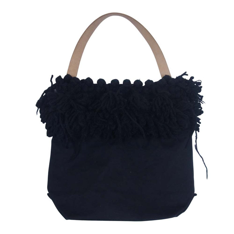 COMME des GARCONS コムデギャルソン 20AW tricot トリコ × TEMBEA テンベア BAGUETTE TOTE KNIT  バゲット トート ニット バッグ ブラック系【中古】