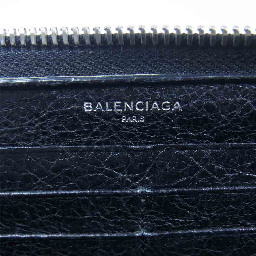 BALENCIAGA バレンシアガ 541996 1000 Z 555583 0 ラウンドファスナー 長財布 ブラック系【中古】