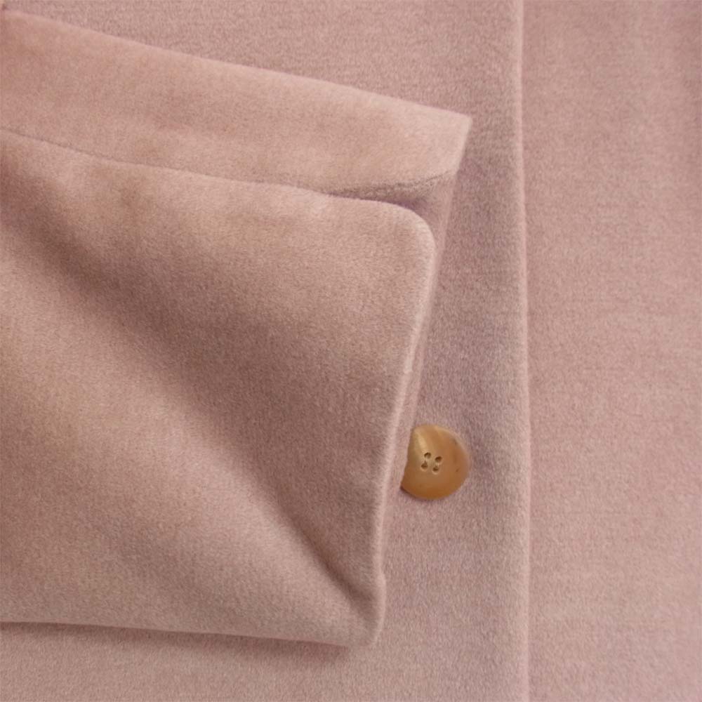 Aquascutum アクアスキュータム シルク混 裏地キュプラ ウール ダブルブレスト コート ピンク系 9【中古】