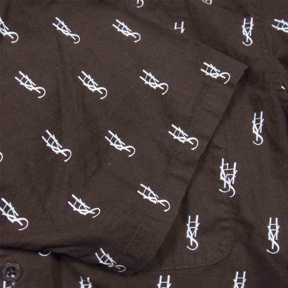 HYSTERIC GLAMOUR ヒステリックグラマー 20SS 02201AH09 HYS MONOGRAM柄 オープンカラー 半袖 シャツ ダークブラウン系 M【中古】