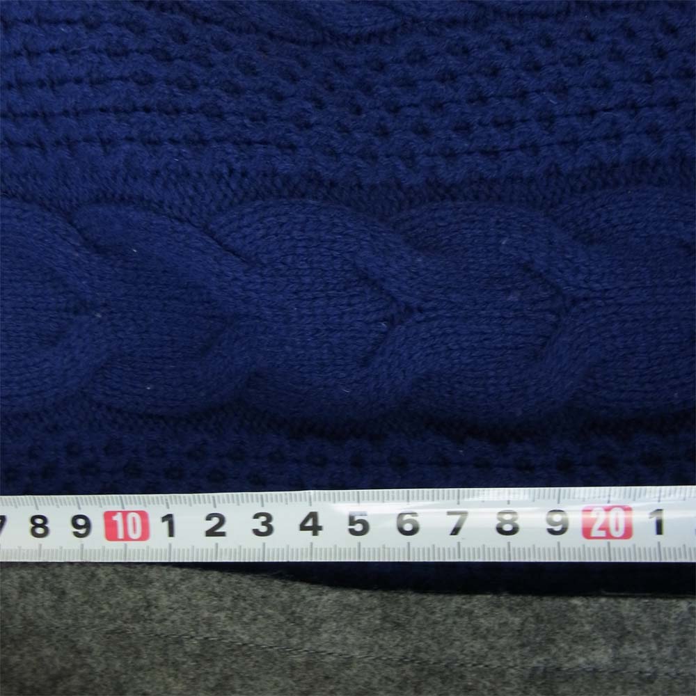 Sacai サカイ 14-02115 テーラードカラー ドッキング ケーブルニット カーディガン ブルー系 グレー系 1【中古】
