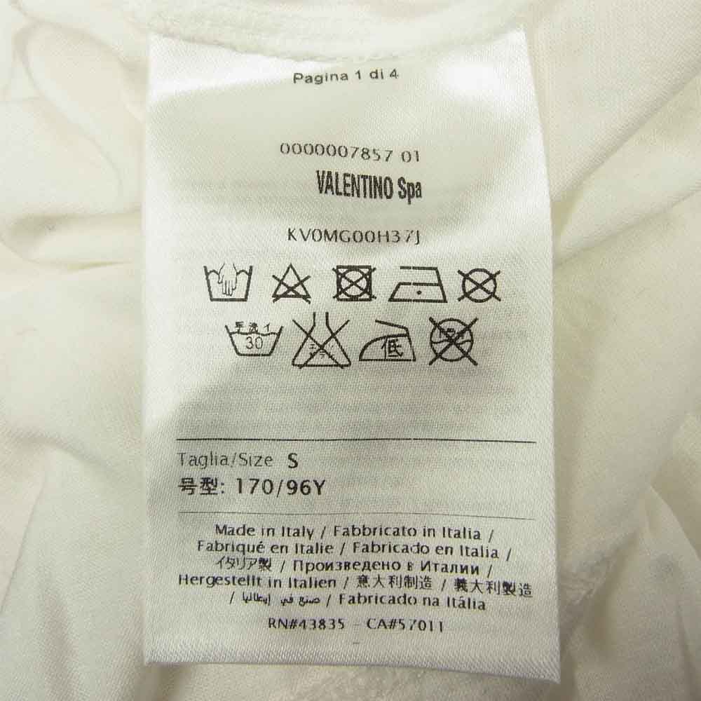 VALENTINO ヴァレンティノ ロックスタッズ クルーネック 半袖 Tシャツ ホワイト系 S【中古】