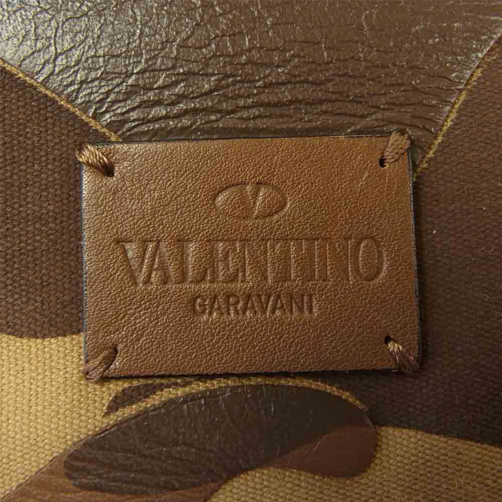 VALENTINO ヴァレンティノ GARAVANI ガラヴァーニ カモ セカンド クラッチバッグ ブラウン系【中古】