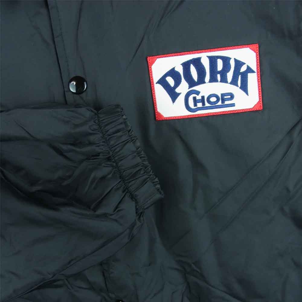 ポークチョップ BOA COACH JACKET ボア コーチ ジャケット ナイロン 中国製 ブラック系 S【中古】