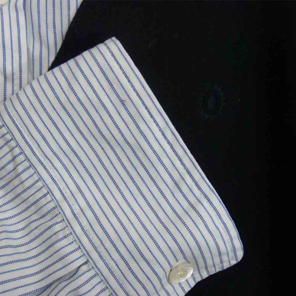 NEIGHBORHOOD ネイバーフッド 121BENH-SHM05 CHANNEL 7/C-SHIRT.LS チャンネル 7 ニット 切替 ストライプ シャツ ブラック系 M【中古】