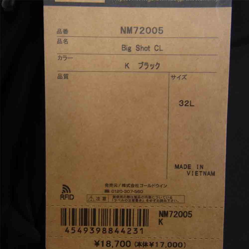 THE NORTH FACE ノースフェイス NM72005 Big Shot CL ビッグショット クラシック ブラック系 32L【極上美品】【中古】