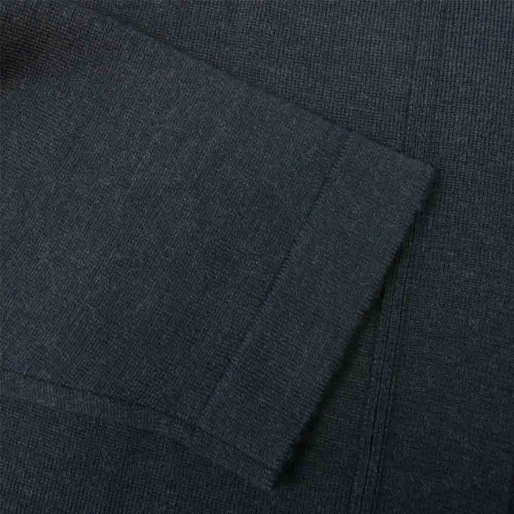 JOHN SMEDLEY ジョンスメドレー 国内正規品 ハイゲージ ウール ニット ボタンレス カーディガン ネイビー系 M【中古】