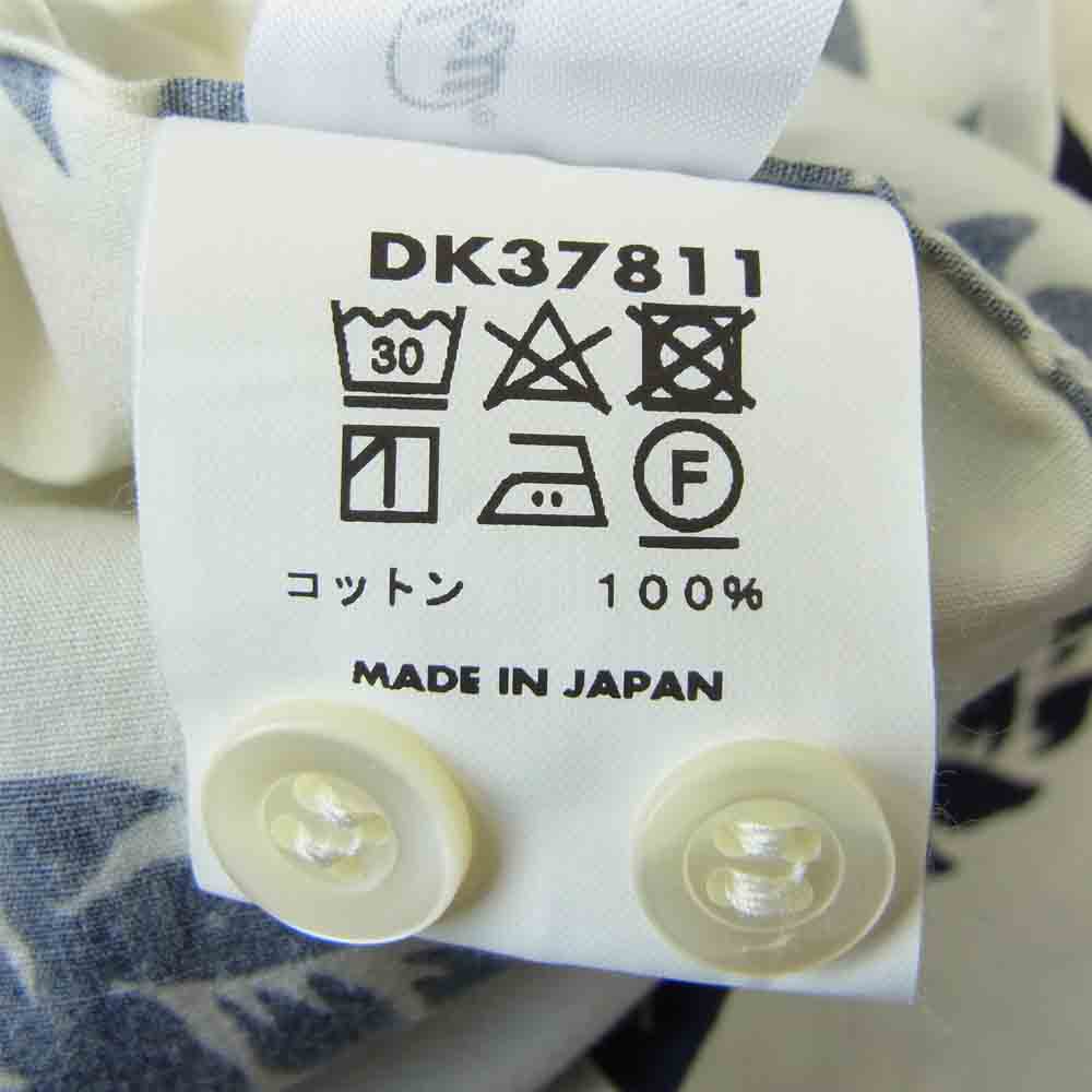 デューク カハナモク パイナップル アロハ シャツ ホワイト系 L【中古】