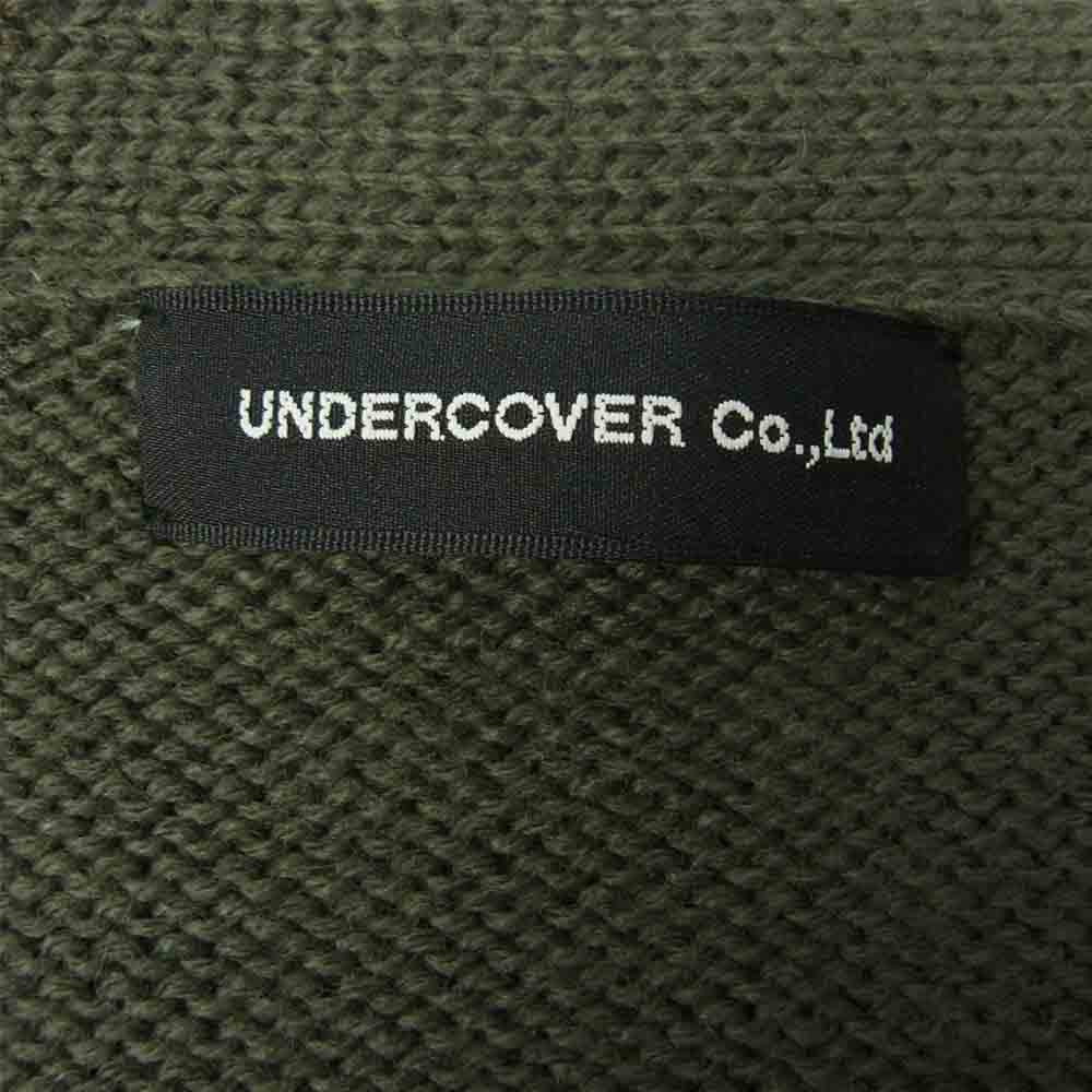 UNDERCOVER アンダーカバー 21SS UC1A4906 Ripped Cardigan ダメージ加工 カーディガン カーキ系 5【中古】