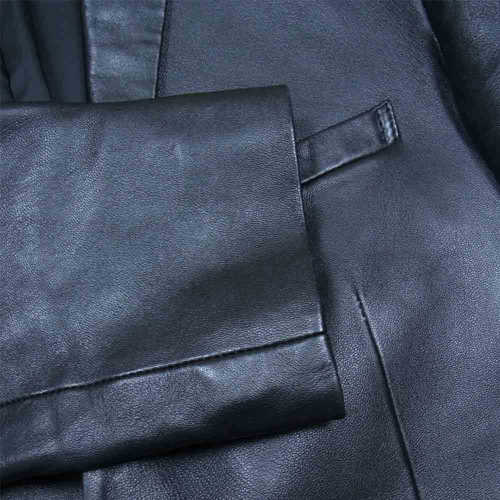 BURBERRY バーバリー D1E72-415-09 BLACK LABEL ブラックレーベル シープレザー 2B テーラード ジャケット ブラック系 L【中古】