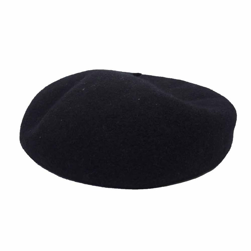 unused 18SS wool beret 黒 リボン付き ぎす ベレー帽