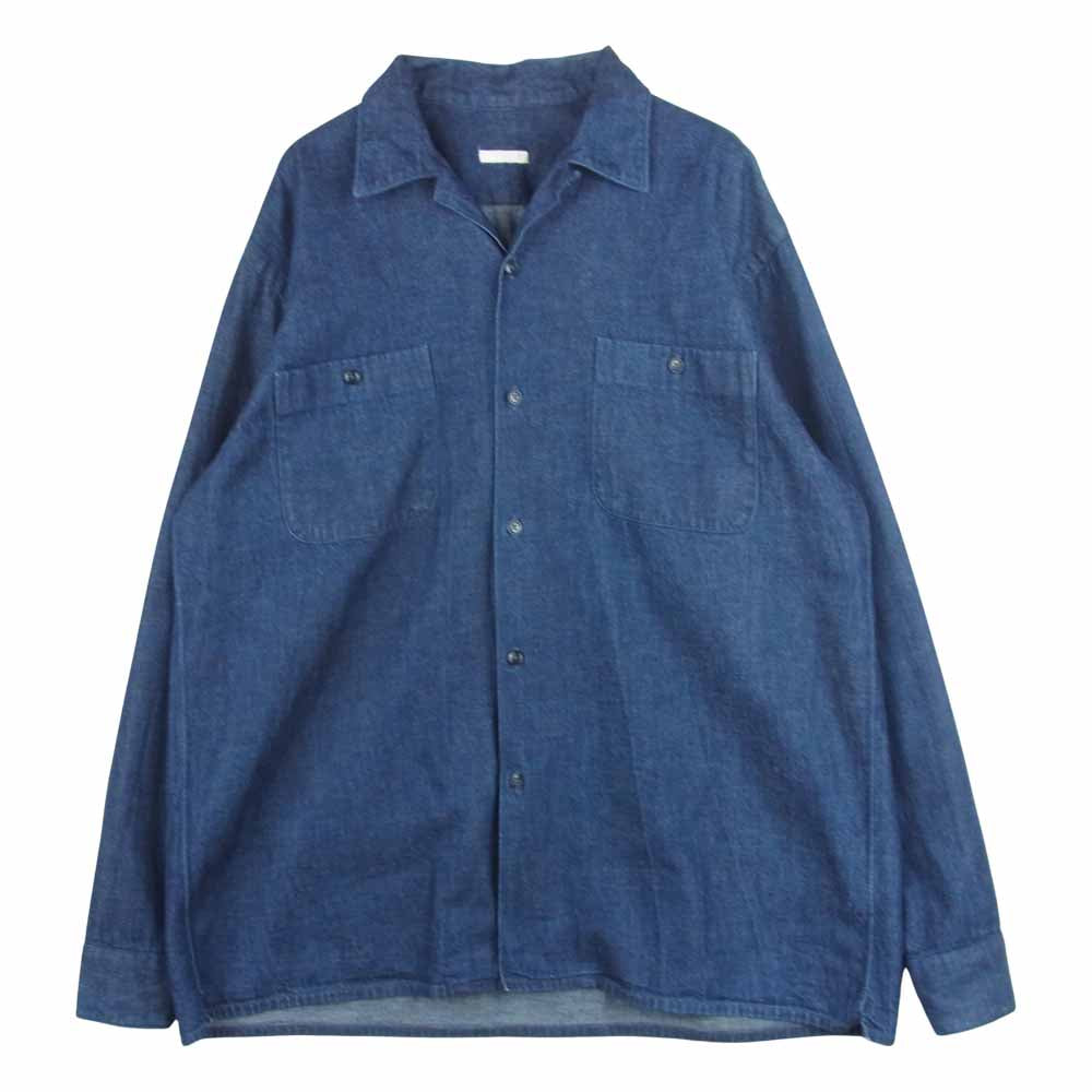 COMOLI コモリ J03-02008 17SS WISM別注 デニム オープンカラー COMOLI コモリ J03-02008 17SS WISM別注 デニム オープンカラー