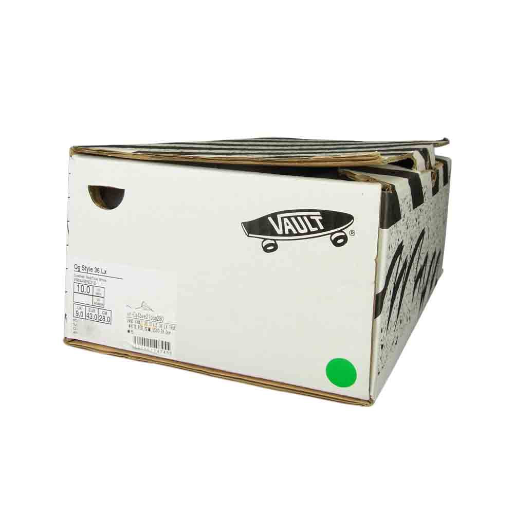 VANS バンズ VAULT OG STYLE 36 LX (PREMIUMLEATHER) MRSHLW/FRMLO レザー スニーカー ホワイト系 28㎝【美品】【中古】