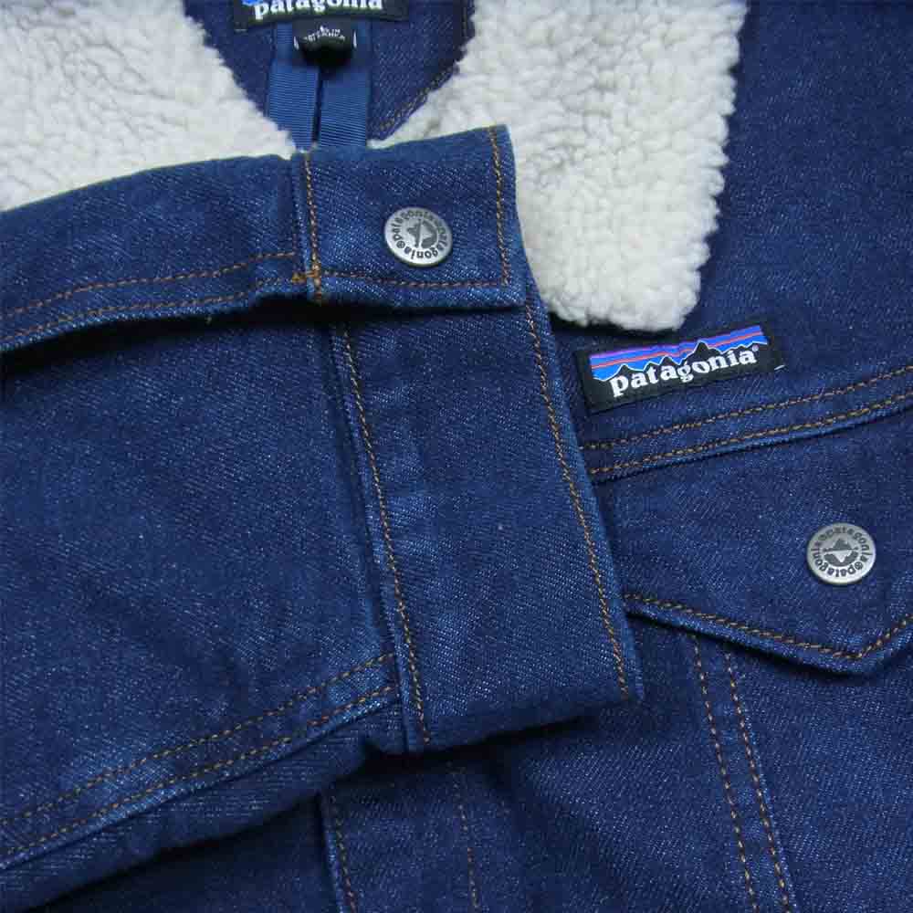 patagonia パタゴニア 21AW 26520 PILE LINED TRUCKER JACKET メンズ パイル ラインド トラッカー ボア ジャケット インディゴブルー系 L【極上美品】【中古】