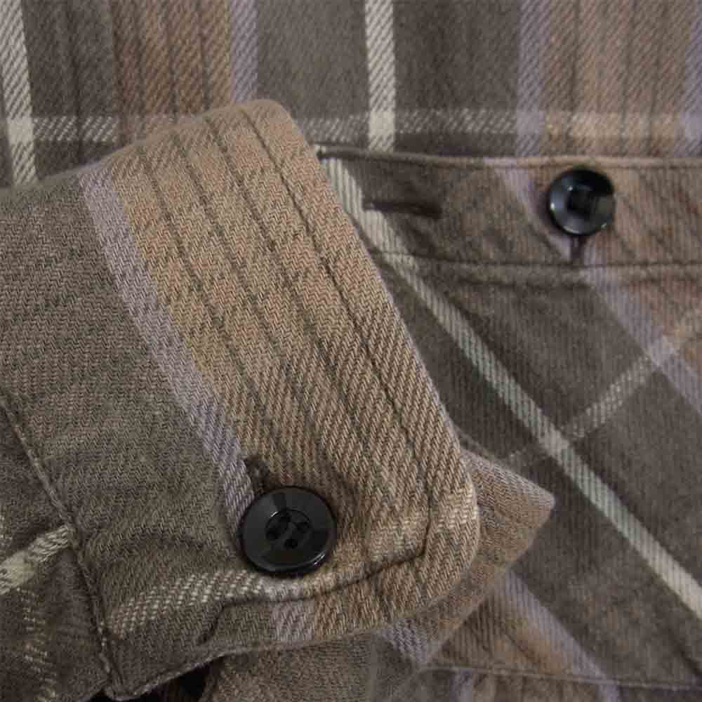 TENDERLOIN テンダーロイン T-HEAVY FLANNEL SHT ヘビーネル チェック 長袖 シャツ レッド ブラウン系 M【中古】