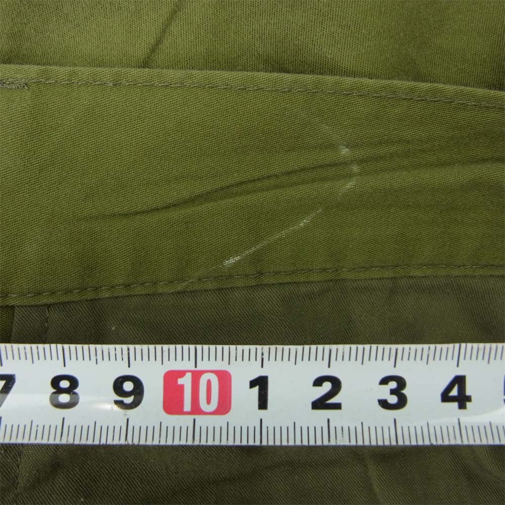 SOPHNET. ソフネット SOPH-180055 STRETCH COTTON RIB 2 TUCK PANTS ストレッチ コットン リブ タック パンツ カーキ系 L【中古】