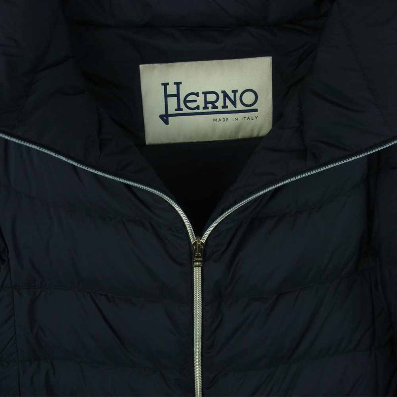 【極美品】HERNO  ヘルノダウンコート　切り替え　40 ブラック