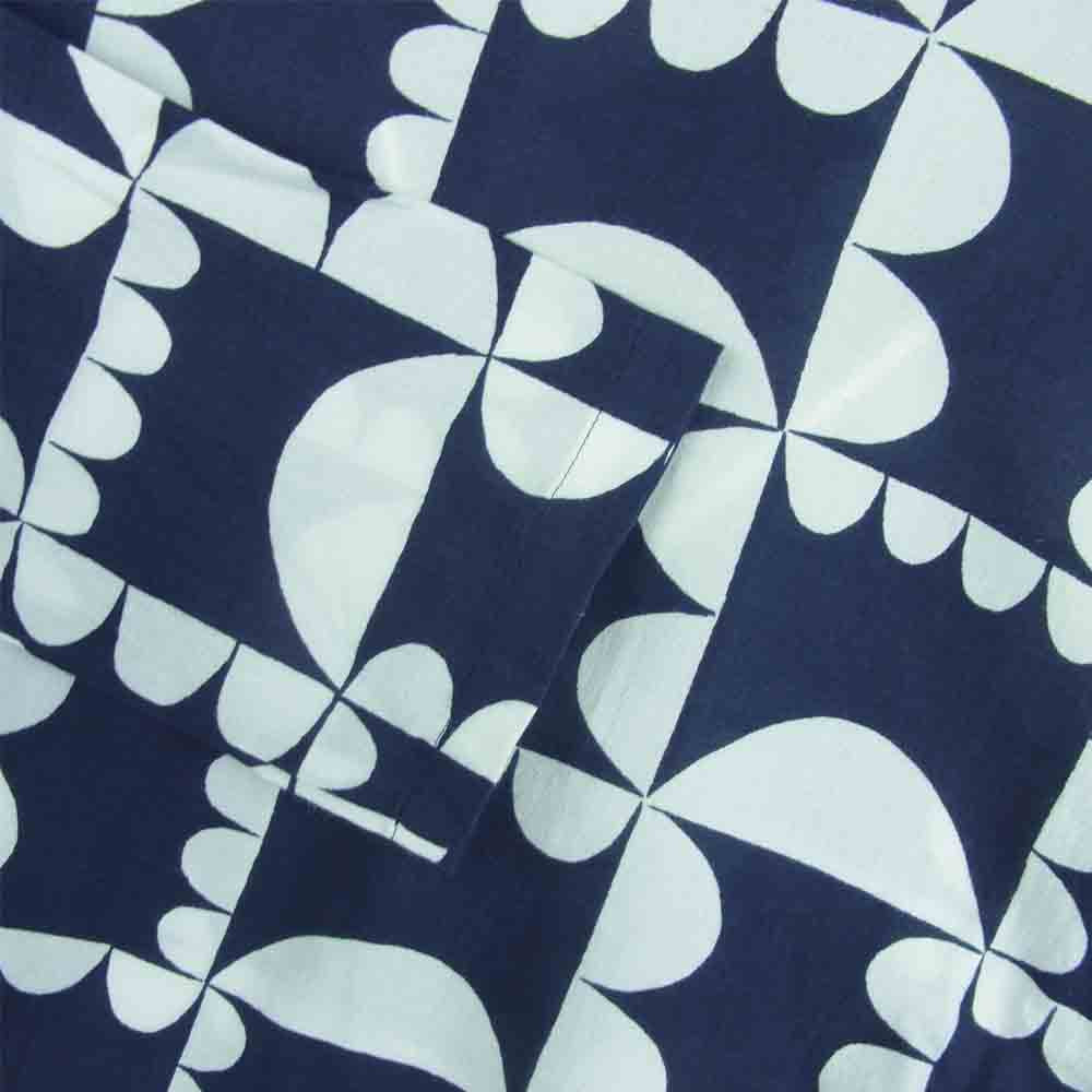 mina perhonen ミナペルホネン 16AW UA1810 HANA GUMO コットン プルオーバー ブラウス ネイビー系 ホワイト系 38【中古】