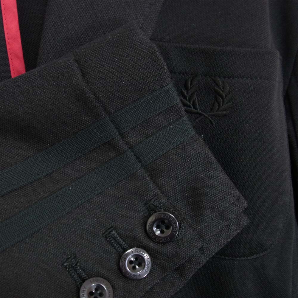 FRED PERRY フレッドペリー F2004 ジャージー テーラード ジャケット ブラック系 S【中古】