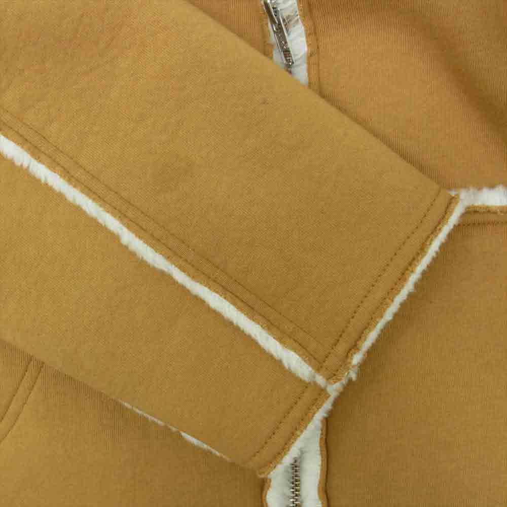 Supreme シュプリーム 21AW Faux Shearling Hooded Jacket フーデッド ジャケット ジップ パーカー ライトブラウン系 M【新古品】【未使用】【中古】