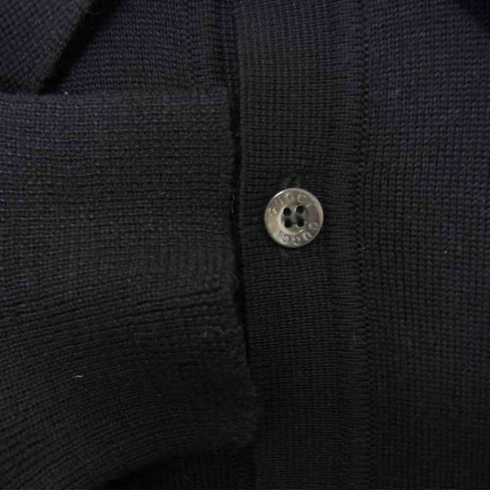 GUCCI グッチ 536-5358-1979 国内正規品 カシミヤ混 ニット ポロ セーター ブラック系 L【中古】