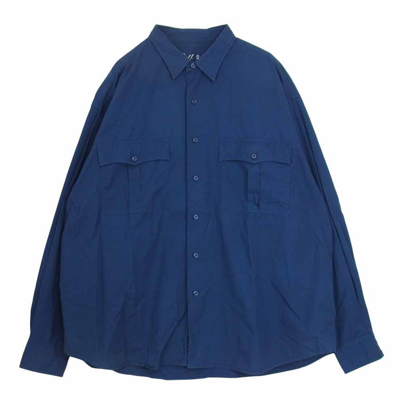 【安すぎる！】ポータークラシック 最高級ファブリック ロールアップシャツ ブルー