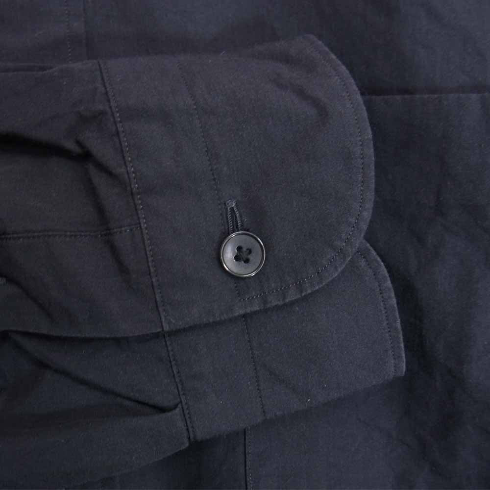 COMOLI コモリ 19AW Q03-02002 Band color shirt バンドカラー 長袖 シャツ ブラック系 3【中古】