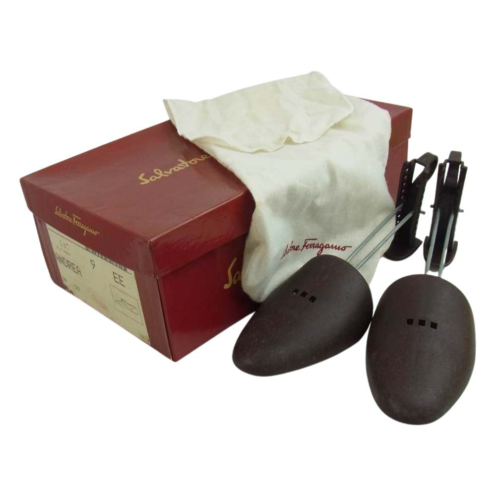 Salvatore Ferragamo サルヴァトーレフェラガモ 10024 ANDREA セミブローグ シューズ ライトブラウン系 9 2E【中古】
