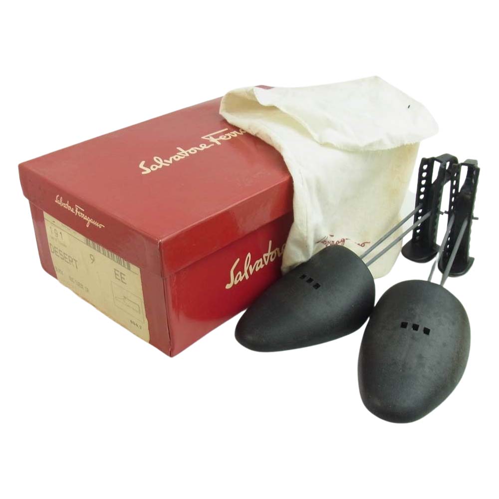 Salvatore Ferragamo サルヴァトーレフェラガモ 12449 DESERT デザート プレーントゥ スエード シューズ ダークブラウン系 9 2E【中古】