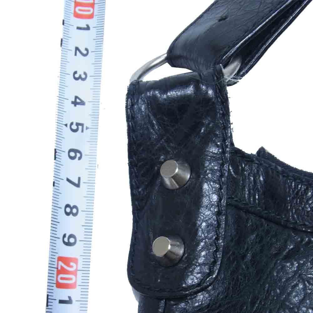 BALENCIAGA バレンシアガ 272409 1001 1669 Agneau Day Messenger レザー ショルダー バッグ ブラック系【中古】