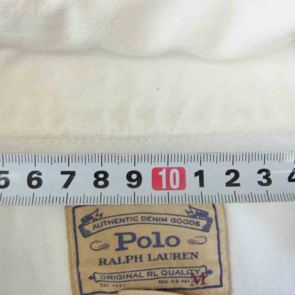 POLO RALPH LAUREN ポロ・ラルフローレン WORDS PRINT TRUCKER JACKET ワード プリント トラッカー ジャケット ホワイト系 M【中古】