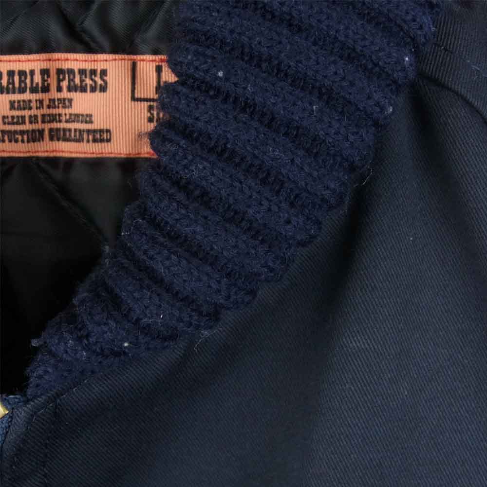 TENDERLOIN テンダーロイン T-WORK JKT 裏地キルティング ロゴワッペン リブ ワーク ジャケット ブラック系 L【中古】