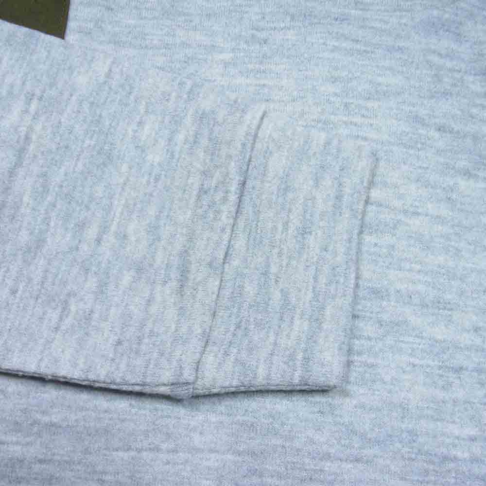 クオン 1702CS01 ショルダーパッチ モックネック ウール ニット グレー系 L【新古品】【未使用】【中古】