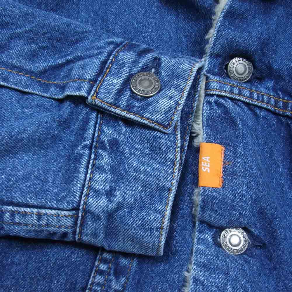 WIND AND SEA ウィンダンシー 20AW 20MND-WAS001-85-032 DENIM BOA GJKT MINEDENIM マインデニム デニム ボア ジャケット インディゴブルー系 3【新古品】【未使用】【中古】