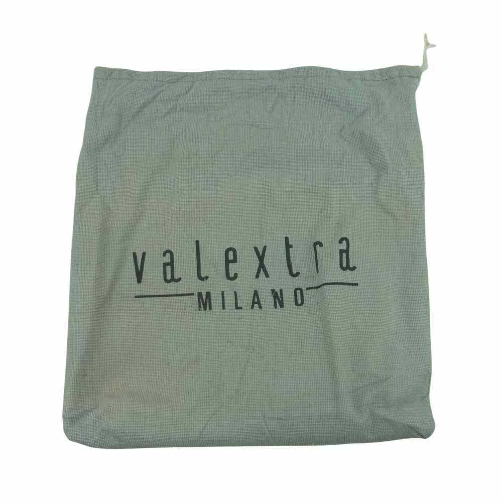 ヴァレクストラ ラウンドジップ レザー クラッチ セカンド バッグ ブラウン系【中古】