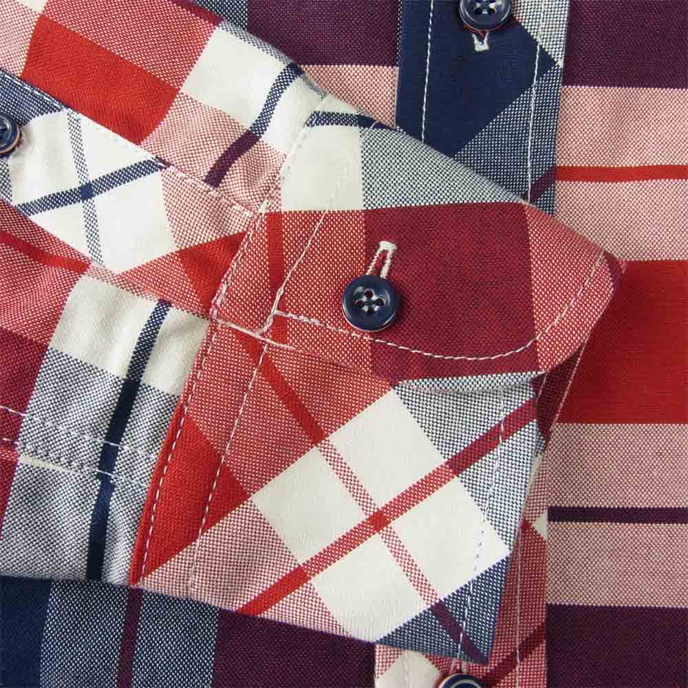 TMT ティーエムティー 19SS TSH-S19SP01 REVIVAL L/SL OX CHECK SHIRT 復刻 トリコロール オックス チェック シャツ マルチカラー系 M【極上美品】【中古】