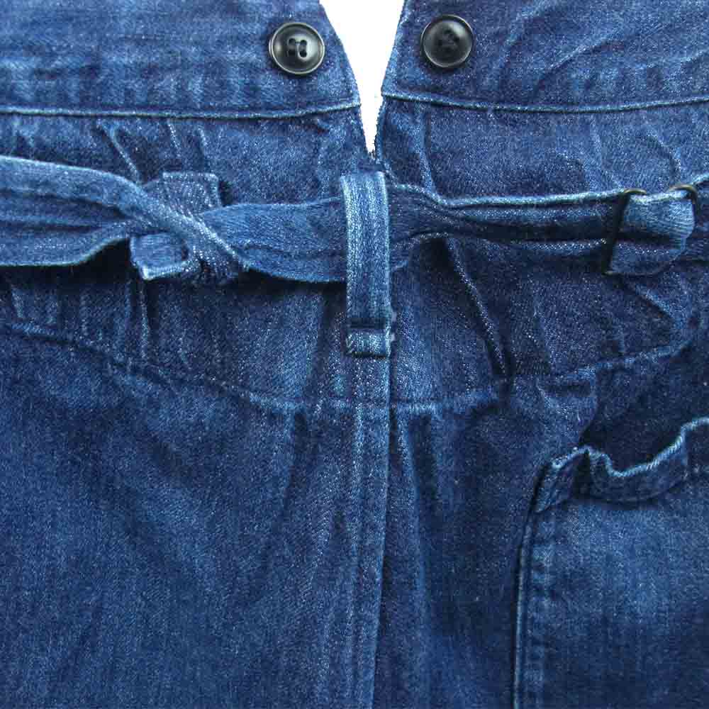 COMOLI コモリ P01-03003 デニム オーバー パンツ シンチバック コットン 日本製 インディゴブルー系 3【中古】