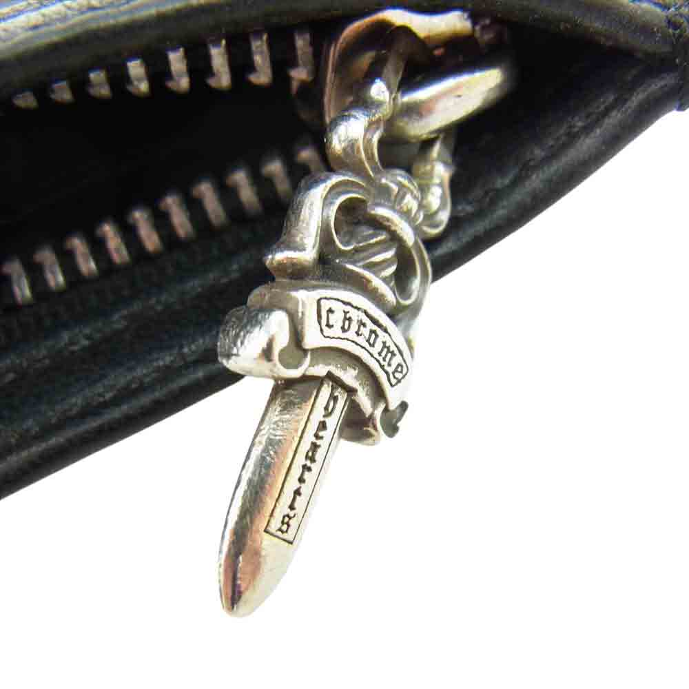 CHROME HEARTS クロムハーツ(原本無) ジッパー チェンジパース 3×4 コインケース 小銭入れ ブラック系【中古】