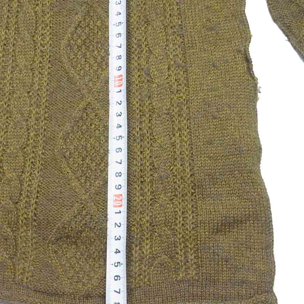 ネーム 13AW NMKN-13AW-001 アルパカ フィッシャーマン Vネック ニット カーキ系 1【中古】