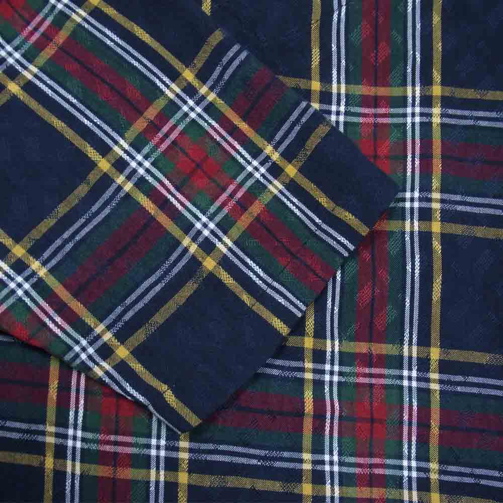 SHAREEF シャリーフ 14313031 TARTAN CHECK JQ PULLOVER タータンチェック ジャカード プルオーバー シャツ ダークネイビー系 1【美品】【中古】