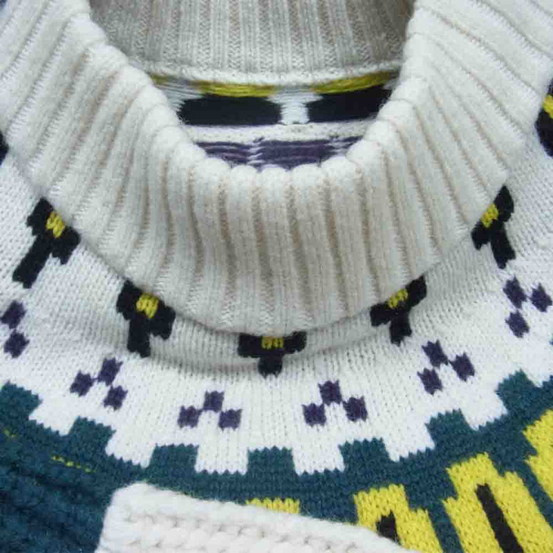 Sacai サカイ 21AW 21-02610M Wool Knit Pullover ウール ニット プルオーバー ホワイト系 2【中古】