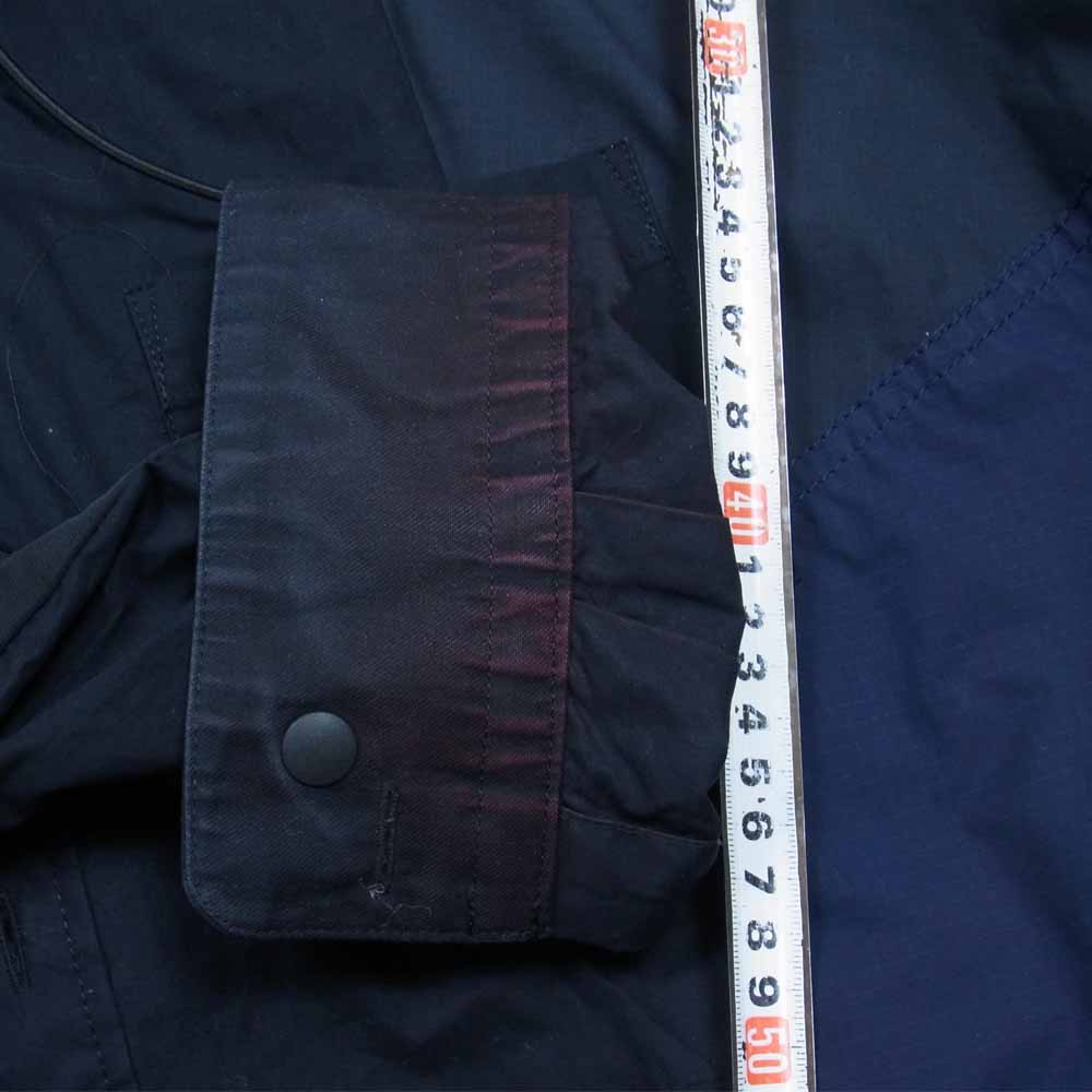 Sacai サカイ 21AW 21-02582M Cotton Poplin Shirt コットン ポプリン シャツ ドッキング ジャケット ネイビー系 2【中古】