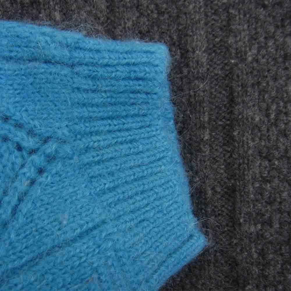 ISSEY MIYAKE イッセイミヤケ HAAT ハート HA63KJ351 アルパカ混 バイカラー ニット グレー系 2【中古】