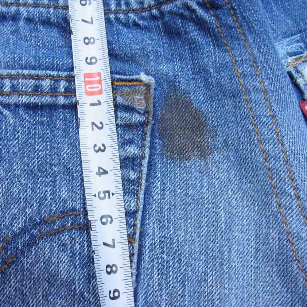 Levi's リーバイス RE DONE リダン ダメージ加工 ボタンフライ デニム パンツ インディゴブルー系 29【中古】