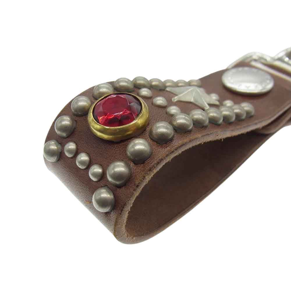 THE FLAT HEAD ザフラットヘッド スタッズ キーループ キーホルダー シルバー系【中古】