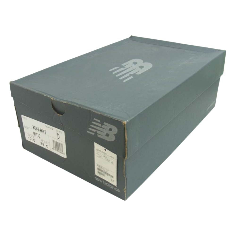 NEW BALANCE ニューバランス B&Y UNITED ARROWS 別注 MS574BYT スニーカー ホワイト系 US10【新古品】【未使用】【中古】