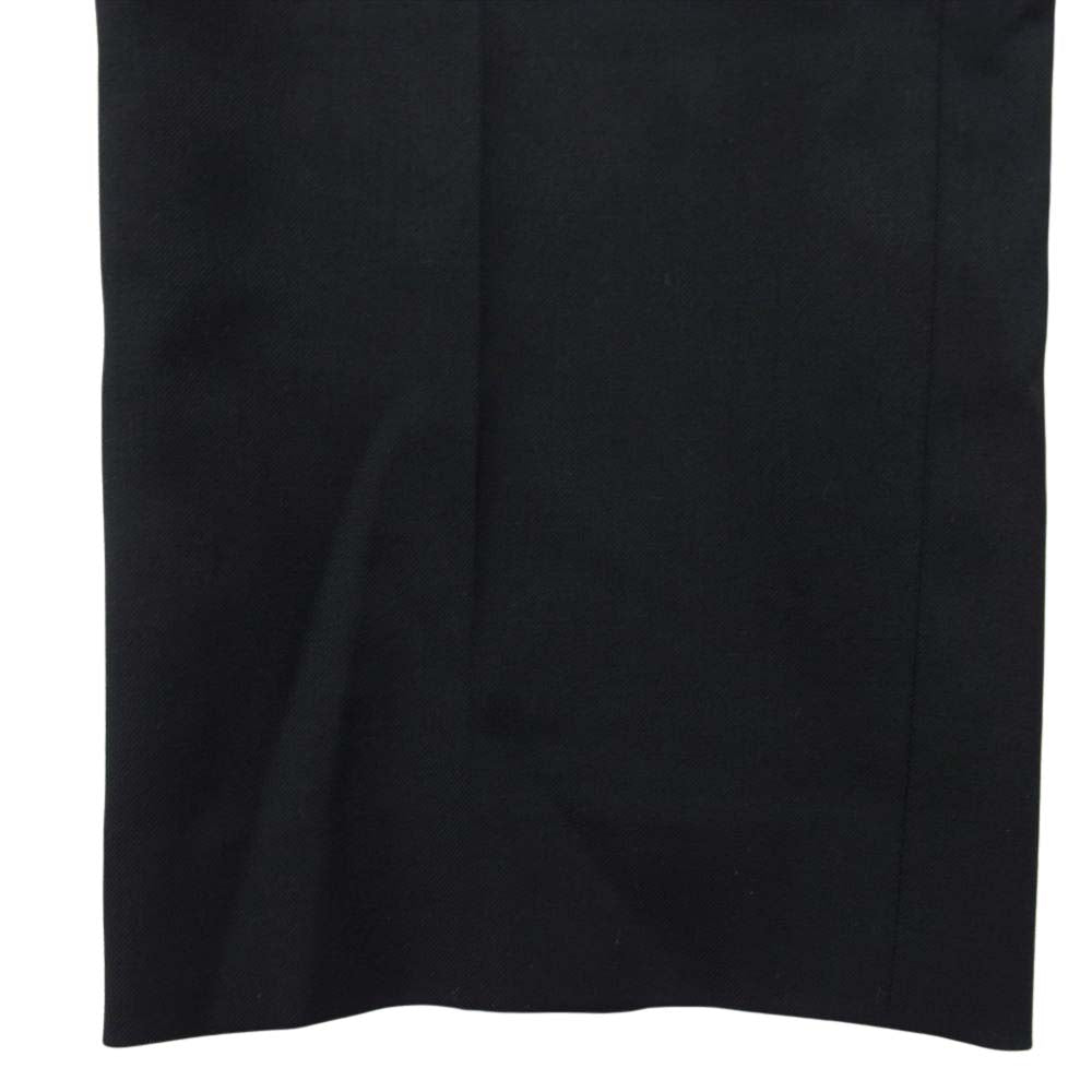 GIVENCHY ジバンシィ 13A 5018 115 シルク混 ウール ラップ スラックス パンツ ブラック系 36【美品】【中古】