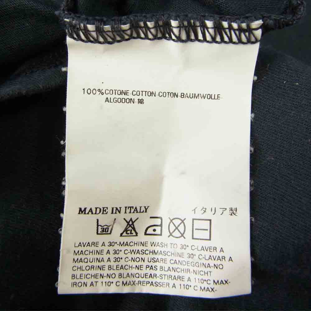 MAISON MARGIELA メゾンマルジェラ 10ライン ここのえタグ CUSTOM T-SHIRTS Print Tee カスタム プリント Tシャツ ネイビー系 46【中古】