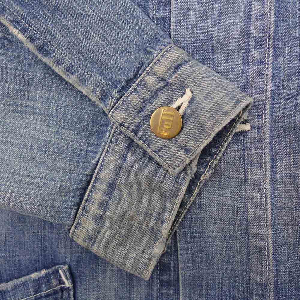 FULLCOUNT フルカウント 1930s 8oz Denim Short Coverall 2908-1 ヴィンテージ加工 ショート カバーオール ジャケット ブルー系 38【中古】