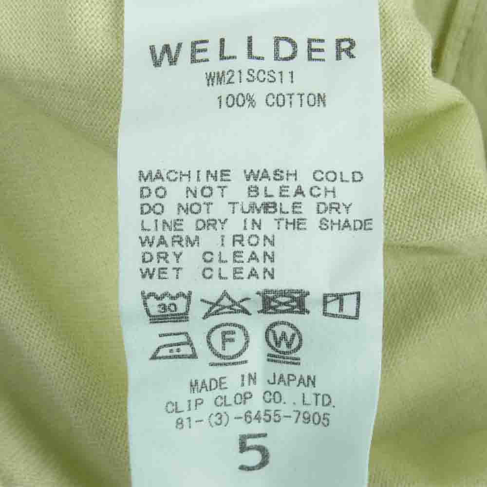 ウェルダー 21SS WM21SC11 Embroidery Half Sleeve T-Shirt エンブロイダリー ポケット付き 半袖 Tシャツ イエロー系 5【中古】